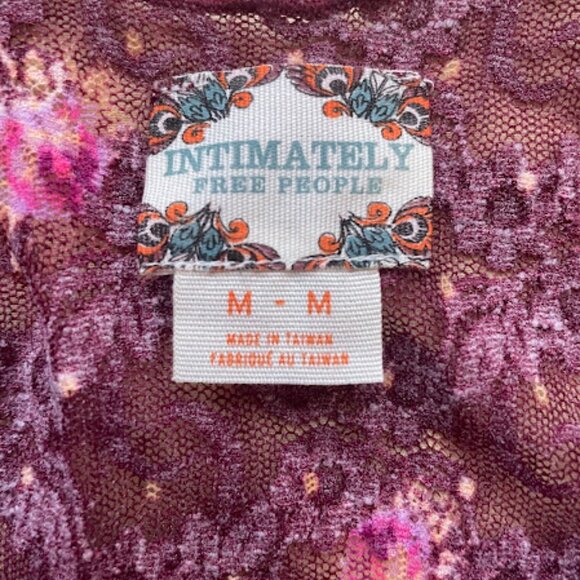 Free People | Intimately Purple Floral Lace Slip Dress | Size M | Used - Picture 3 of 3